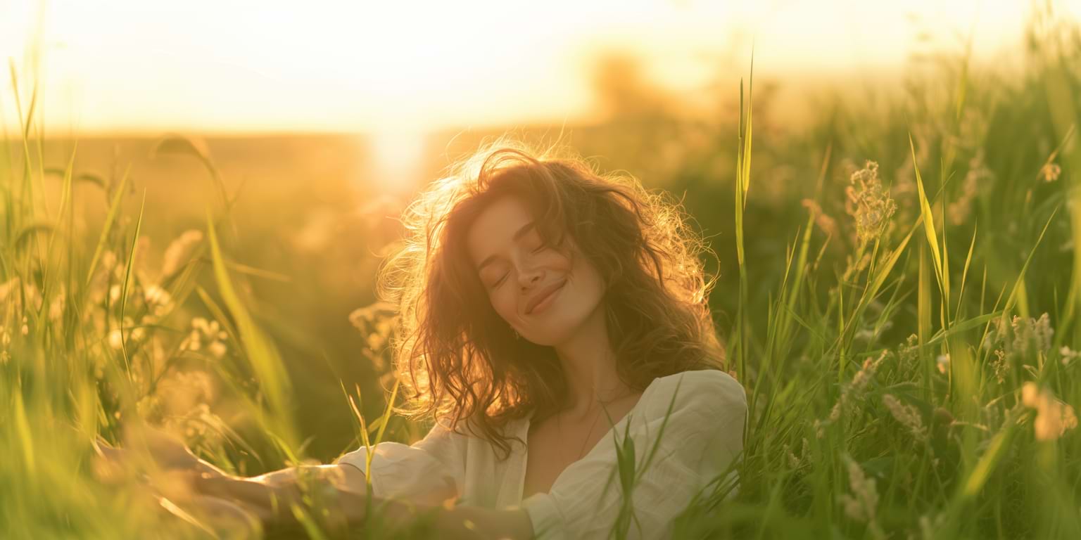 An Auria member outdoors at sunrise